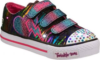 Girls Skechers Twinkle Toes Shuffles Glamarazzi   Black/Multi Casual Shoes