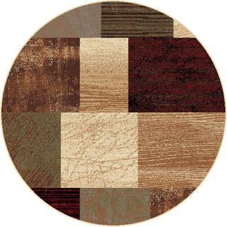 Rhythm 105210 Multi Contemporary Area Rug (53 Round) (MultiSecondary Colors Beige, red, brown, greenShape RoundTip We recommend the use of a non skid pad to keep the rug in place on smooth surfaces.All rug sizes are approximate. Due to the difference o