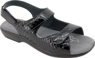 Womens Propet Trinidad   Black Croco Casual Shoes