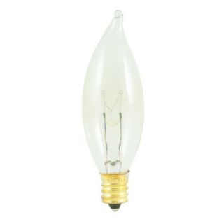 Bulbrite Clear CA8 Flame Tip Candelabra Base Incandescent Light Bulb   30 pk.