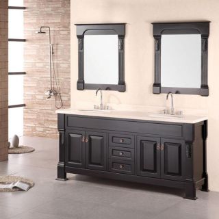 Design Element Marcos Solid Wood Double Sink Bathroom Vanity