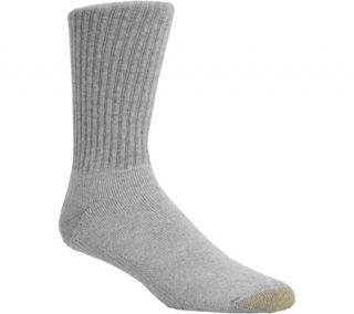 Mens Gold Toe Ultra Tec® Crew 2187S (12 Pairs)   Grey Heather Athletic Sock