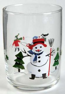 Pfaltzgraff Snow Village 8 Oz Glassware Juice, Fine China Dinnerware   Snowman,F