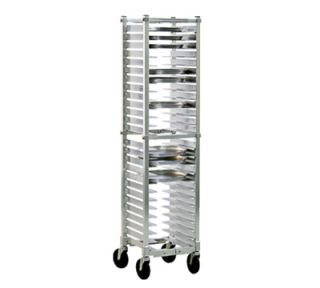 New Age Mobile Full Height Pizza Pan Rack, Open Sides, Adjustable Width, 26 Pan Capacity