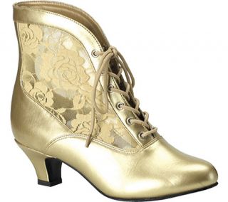 Womens Funtasma Dame 05   Gold PU/Lace Boots