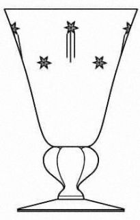 Seneca 520 4 Water Goblet   Stem #520,Cut Stars