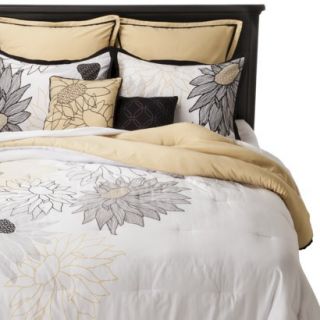 Ruby Floral 8 Piece Comforter Set   Yellow (California King