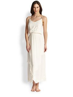 Vix Swim Silk Gisele Long Dress   Off White