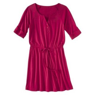 Merona Womens Knit Henley Dress   Established Pink   M
