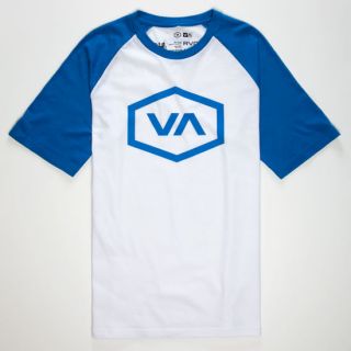Va Hex Mens Raglan Tee White In Sizes Large, Small, X Large, Xx Large, Med