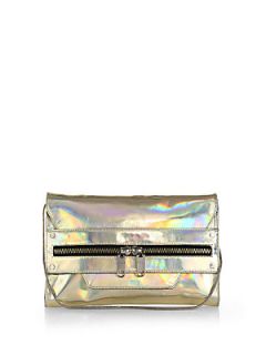 MILLY Demi Hologram Clutch   Champagne