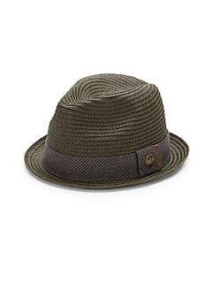 Cuban Carter Trimmed Fedora   Green