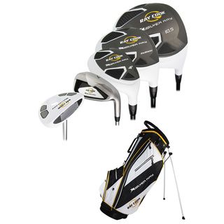Ray Cook Jr. Silver Ray Complete Bag And Club Golf Set (Black/whiteRight handedWeight 17.5 poundsDimensions 47.6 inches high x 12 inches wide x 8.5 inches deepIncludes Driver, fairway wood, easy to hit hybrid, silver ray, mallet style non glare putter,