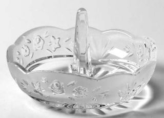 Oneida Southern Garden Ring Holder   Clear,Frosted Band,Cut Floral