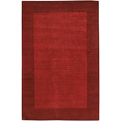 Hand tufted Mandara Red New Zealand Wool Rug (7 X 10)