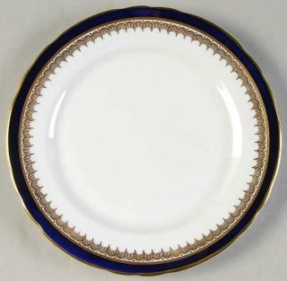 John Aynsley Embassy Cobalt Blue Salad Plate, Fine China Dinnerware   Blue Band,