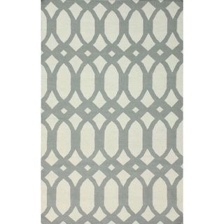 Nuloom Handmade Lattice Flatweave Kilim Light Grey Wool Rug (5 X 8) (IvoryPattern AbstractTip We recommend the use of a non skid pad to keep the rug in place on smooth surfaces.All rug sizes are approximate. Due to the difference of monitor colors, some