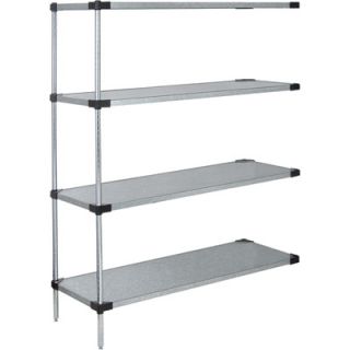 Quantum Solid Shelf Unit System   74in.H Add On Unit with 4 36in.W x 18in.D