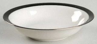 Carico Mystique Coupe Soup Bowl, Fine China Dinnerware   Black Band,No Decals,Sm