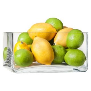 Threshold 7.8 Square Glass Vase With Lemon And Lime Vase Fillers
