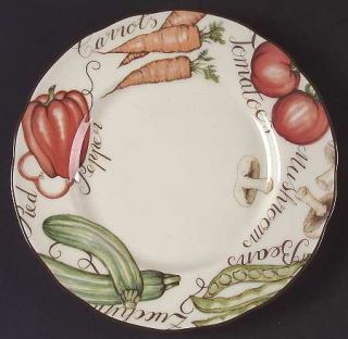 Franciscan Vegetable Medley Salad Plate, Fine China Dinnerware   Vegetables W/ N