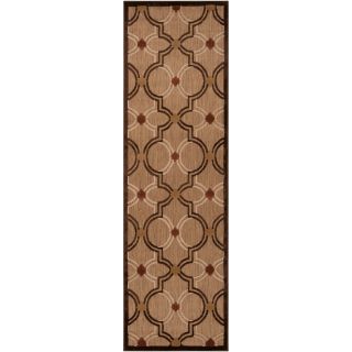 Woven Brown Allusion Indoor/outdoor Moroccan Lattice Rug (26 X 710)
