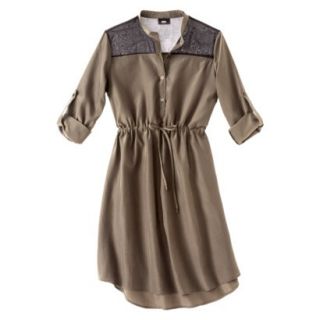 Mossimo Womens 3/4 Sleeve Shirt Dress   Timber XXL