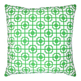 NECTARmodern Lattice Fretwork Chinoserie Embroidered Throw Pillow 10030 / 100