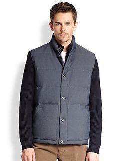 Vince Down Quilted Puffer Vest   Navy