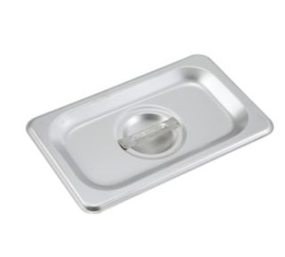 Winco 1/9 Size Solid Steam Table Pan Cover, Stainless