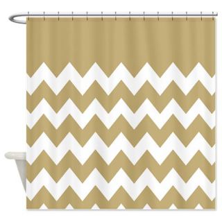  Tan and White Chevron Shower Curtain  Use code FREECART at Checkout