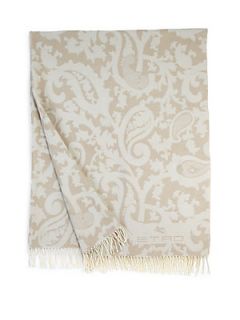 Etro Tribeca Throw Blanket   Ivory