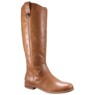 Womens Merona Kasia Genuine Leather Riding Boot   Tan/Natural 9