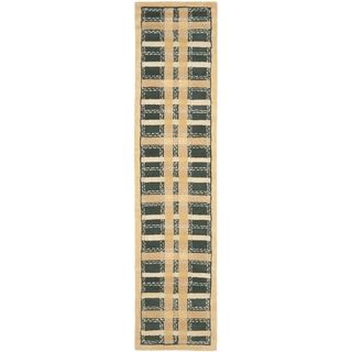 Martha Stewart Colorweave Plaid Cornucopia Gold Wool/ Viscose Rug (2 3 X 10)