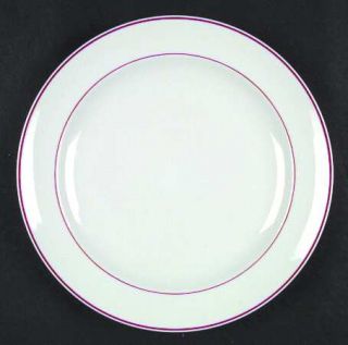 Towle Tow1 Red Dinner Plate, Fine China Dinnerware   White, Red Trim And Verge,S