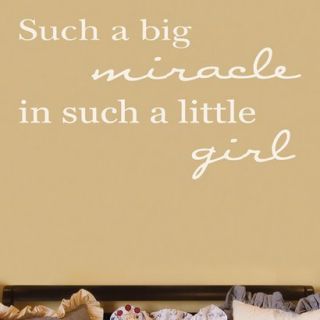 Such A Big Miracle Wall Applique