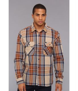 Brixton Archie L/S Flannel Mens Long Sleeve Button Up (Taupe)