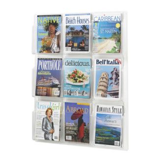 Safco Products Reveal Clear Literature Displays, 9 Compartments, 36.75 High 