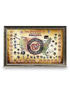 Steiner Sports Framed Major League Baseball Parks Map Collage   Nationals