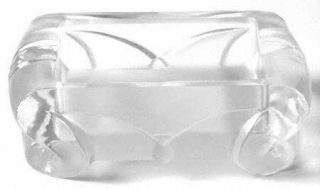 Imperial Glass Ohio Cathay Clear Frosted Pillow Ashtray   Clear Frosted Oriental