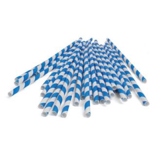 Kikkerland (144 per Carton) Paper Straws CU13 Color Blue