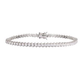 Bridge Jewelry Cubic Zirconia S Link Tennis Bracelet