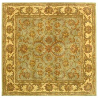 Handmade Heritage Kermansha Green/ Gold Wool Rug (8 Square) (GreenPattern OrientalMeasures 0.625 inch thickTip We recommend the use of a non skid pad to keep the rug in place on smooth surfaces.All rug sizes are approximate. Due to the difference of mon