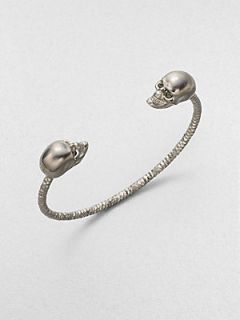 Alexander McQueen Twin Skull Bracelet/Silver   Silver