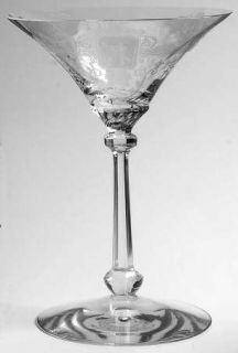 Heisey Trojan Clear (Etched)Stem#3368 Champagne/Tall Sherbet   Stem #3368/Etch#4