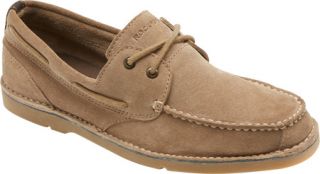 Mens Rockport Vacation Ready 2 Eye Boat Shoe   Vicuna Suede Moc Toe Shoes
