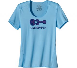 Womens Patagonia Capilene 1 Graphic T Shirt   Sky Short Sleeve Shirts