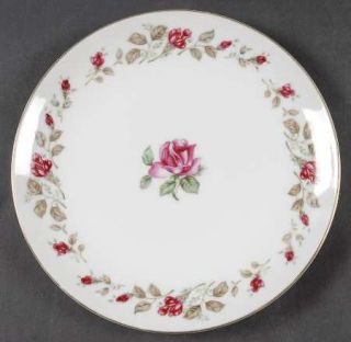Diamond (Japan) Moss Rose Salad Plate, Fine China Dinnerware   Ring Of Roses, Ta