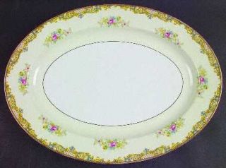 Noritake Carmela (95635 & No #) 16 Oval Serving Platter, Fine China Dinnerware