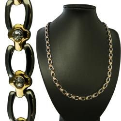 Goldtone And Silvertone Magnetic Horseshoe Necklace